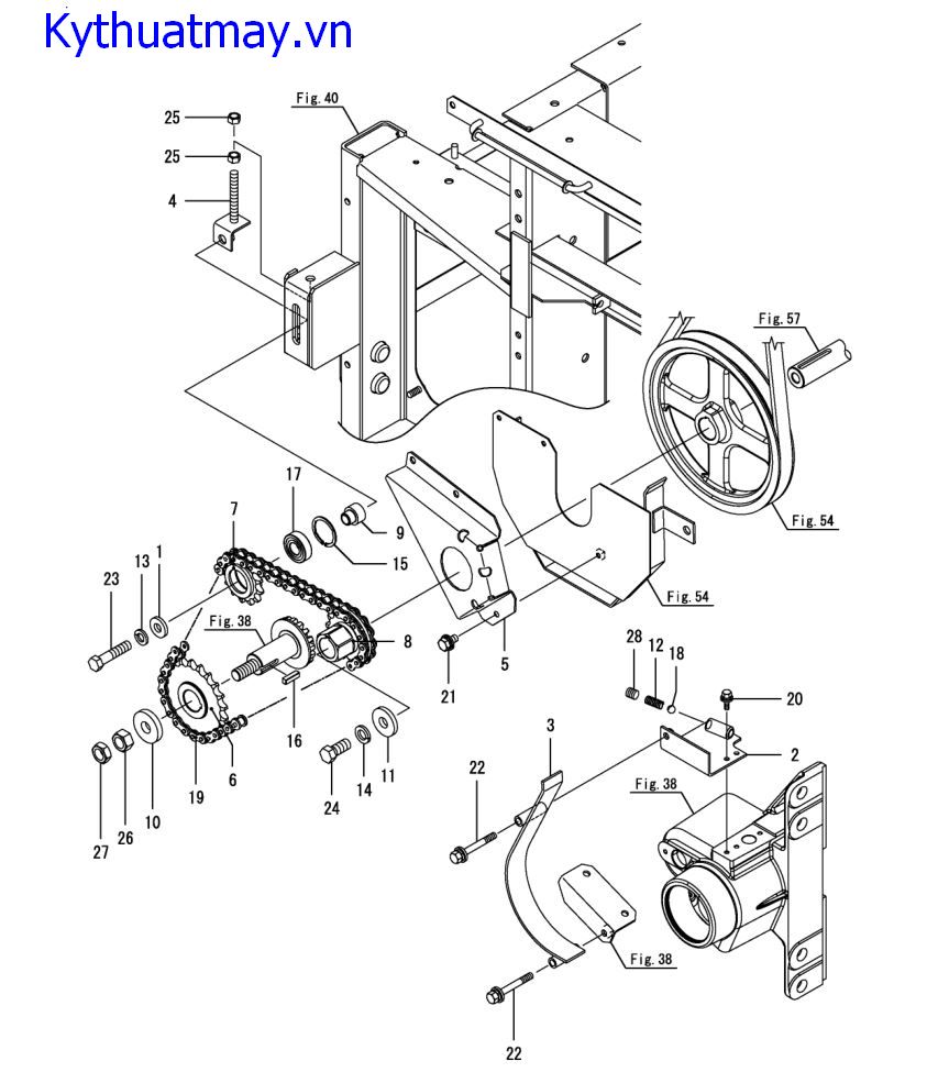 Xích truyền động cắt